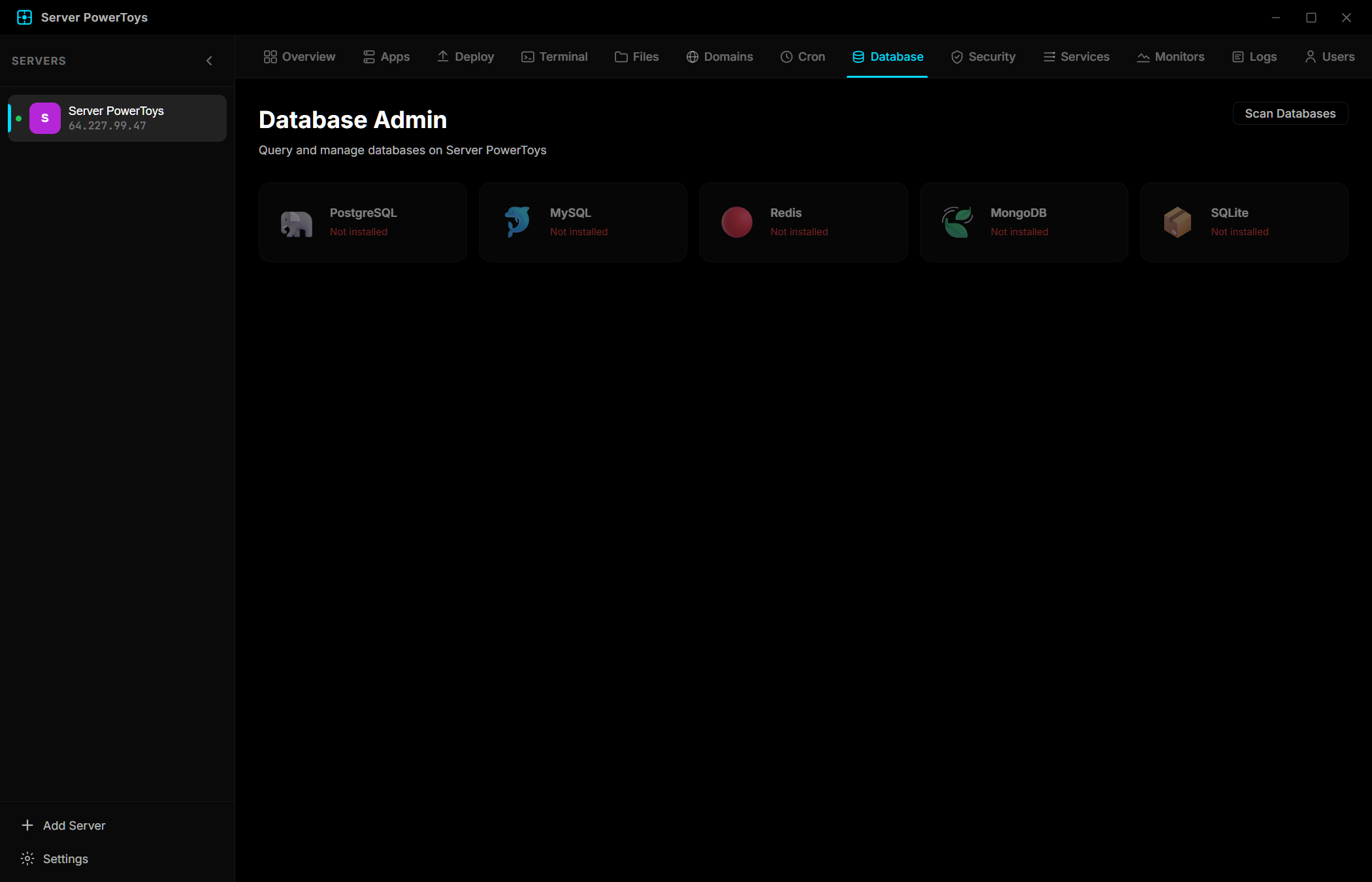 Database Admin Panel