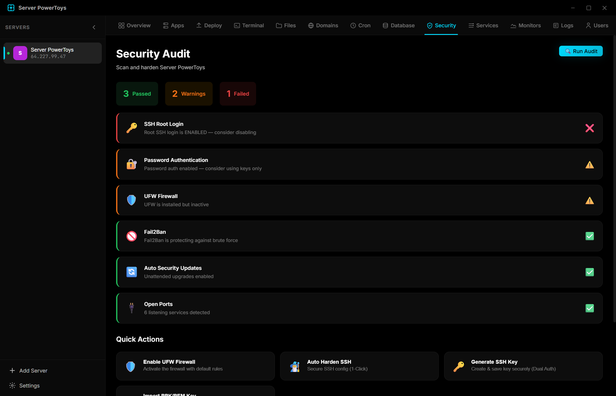 Security Audit Dashboard